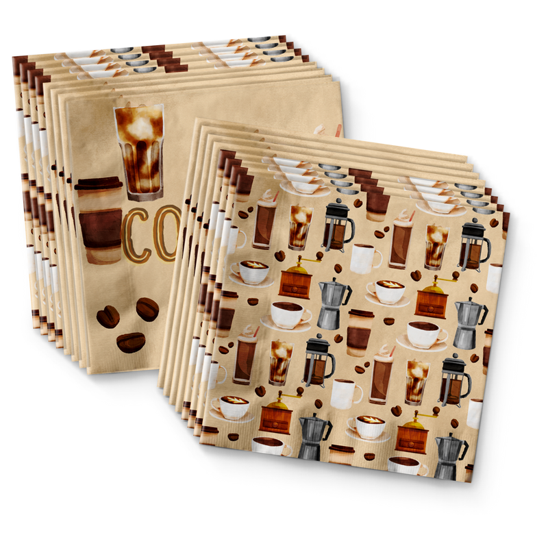 Coffee Birthday Party Tableware Kit For 16 Guests