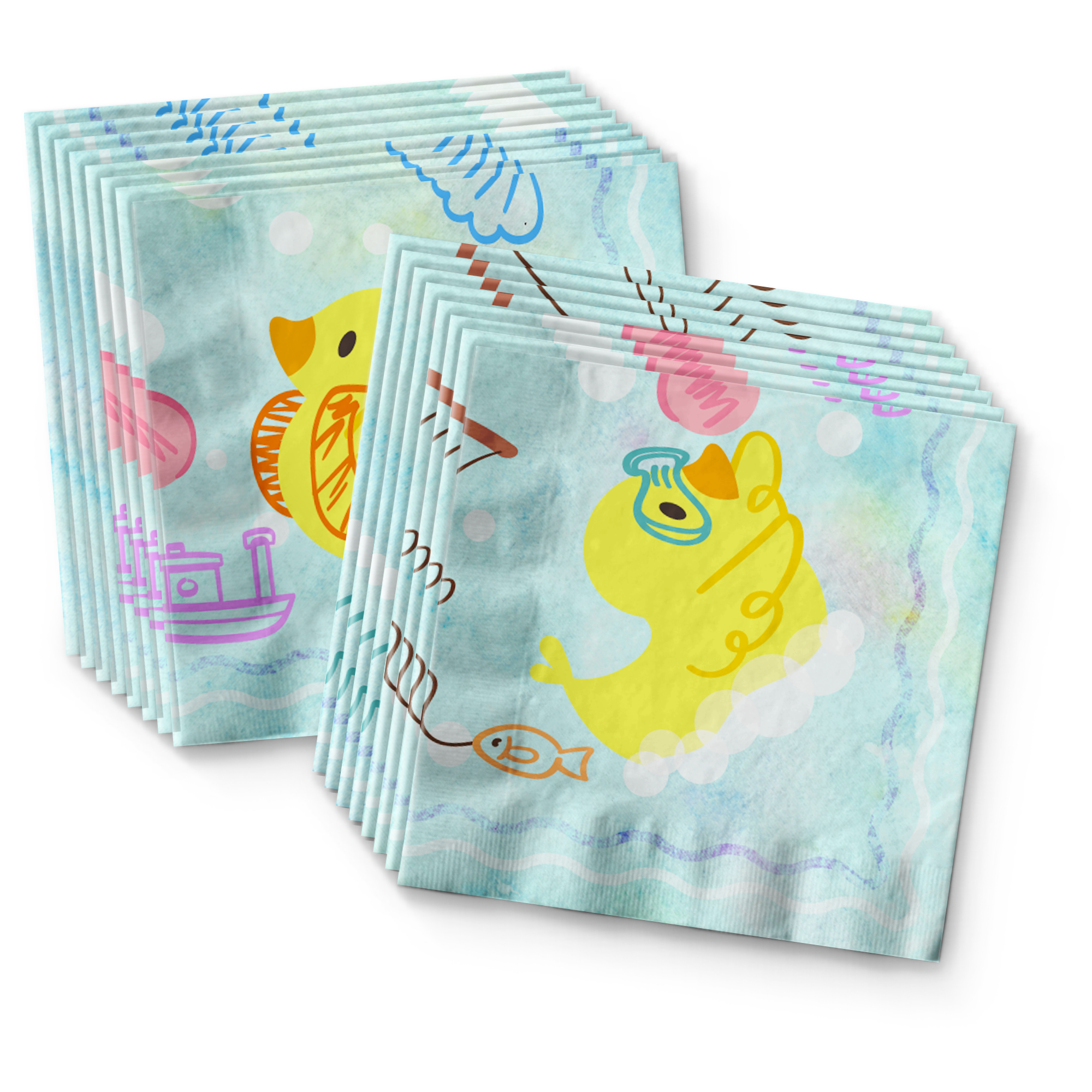 Rubber Ducky Birthday Party Tableware Kit For 16 Guests