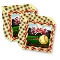 Softball Birthday Party Tableware Kit For 16 Guests - BirthdayGalore.com