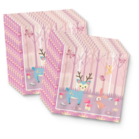 Girl Woodland Animals Birthday Party Tableware Kit For 16 Guests - BirthdayGalore.com