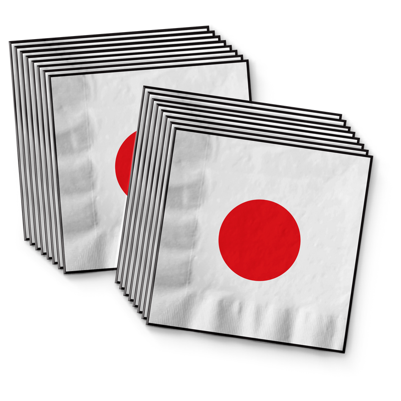 Japan Flag Birthday Party Tableware Kit For 16 Guests