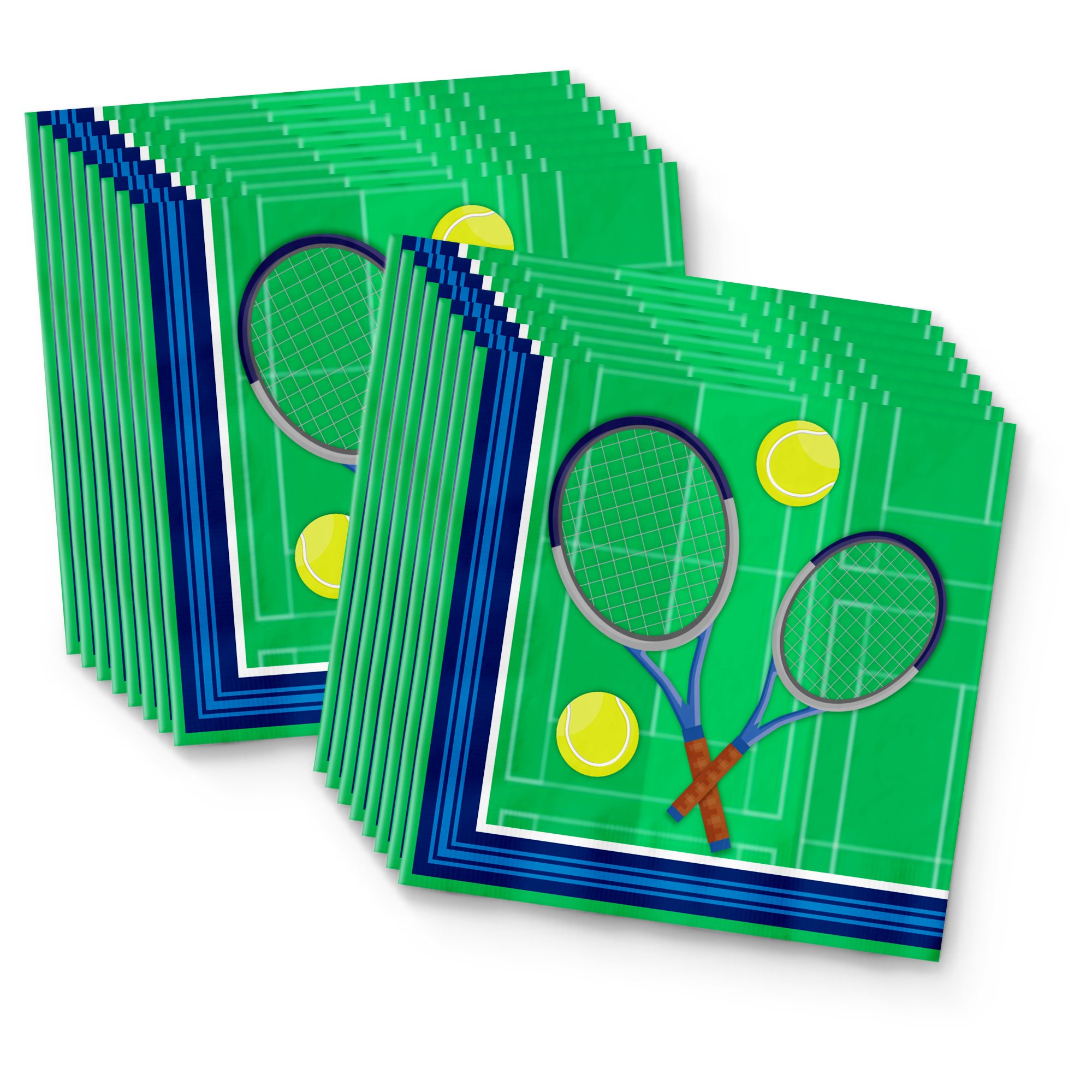 Tennis Birthday Party Tableware Kit For 16 Guests - BirthdayGalore.com