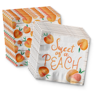 Birthday Galore Sweet as a Peach Party Tableware Kit For 16 Guests