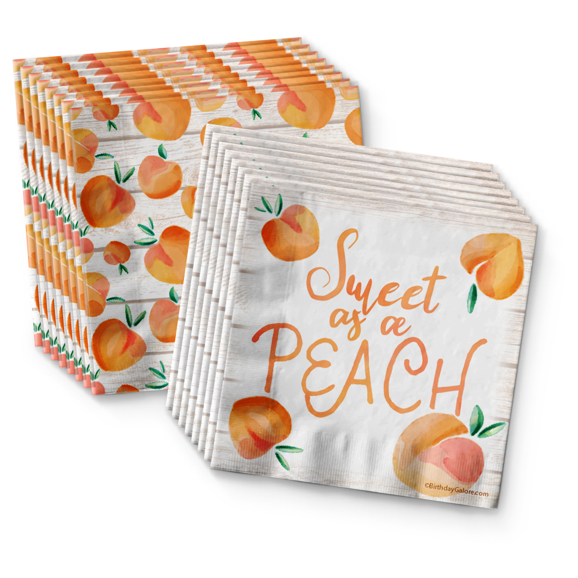 Birthday Galore Sweet as a Peach Party Tableware Kit For 16 Guests