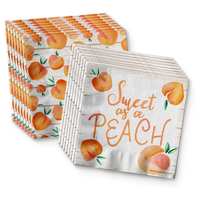 Birthday Galore Sweet as a Peach Party Tableware Kit For 16 Guests