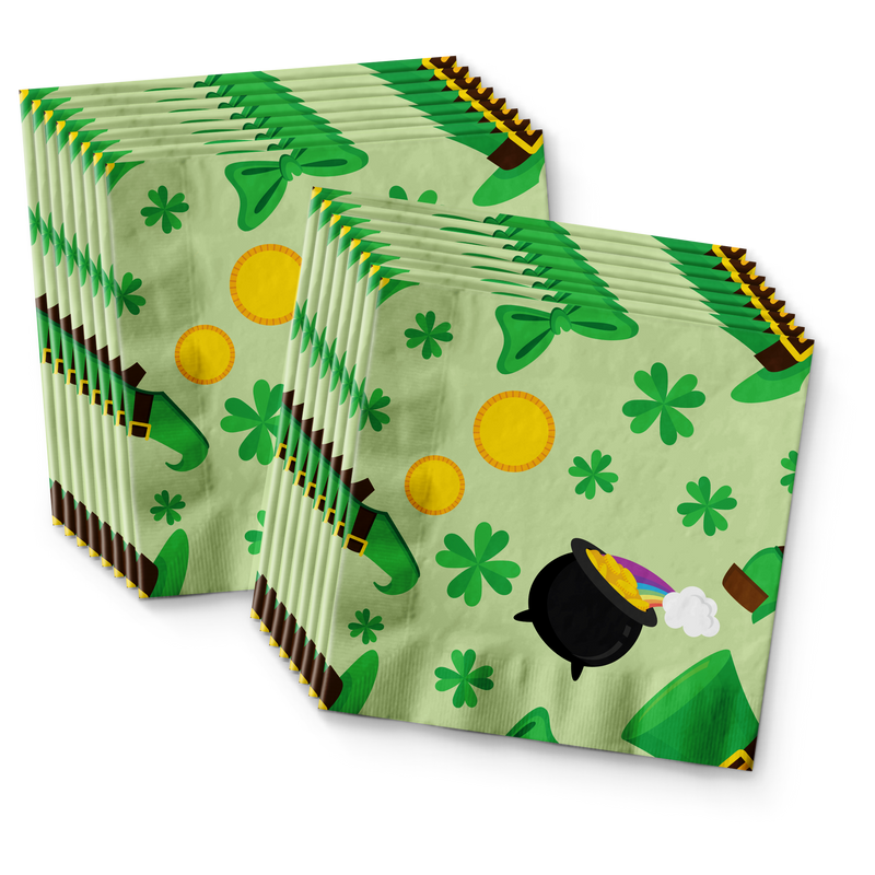Saint Patricks Day Birthday Party Tableware Kit For 16 Guests