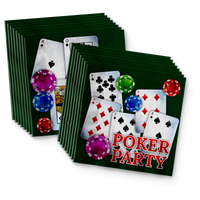 Birthday Galore Poker Party Tableware Kit For 16 Guests