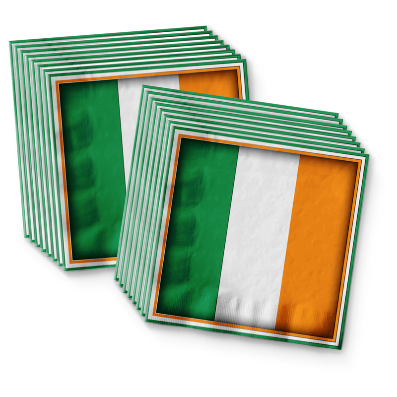 Irish Flag Birthday Party Tableware Kit For 16 Guests