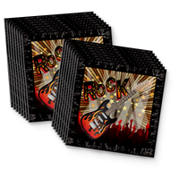 Rock Star Guitar Birthday Party Tableware Kit For 16 Guests - BirthdayGalore.com
