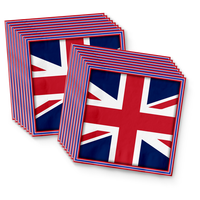 British Flag Birthday Party Tableware Kit For 16 Guests - BirthdayGalore.com