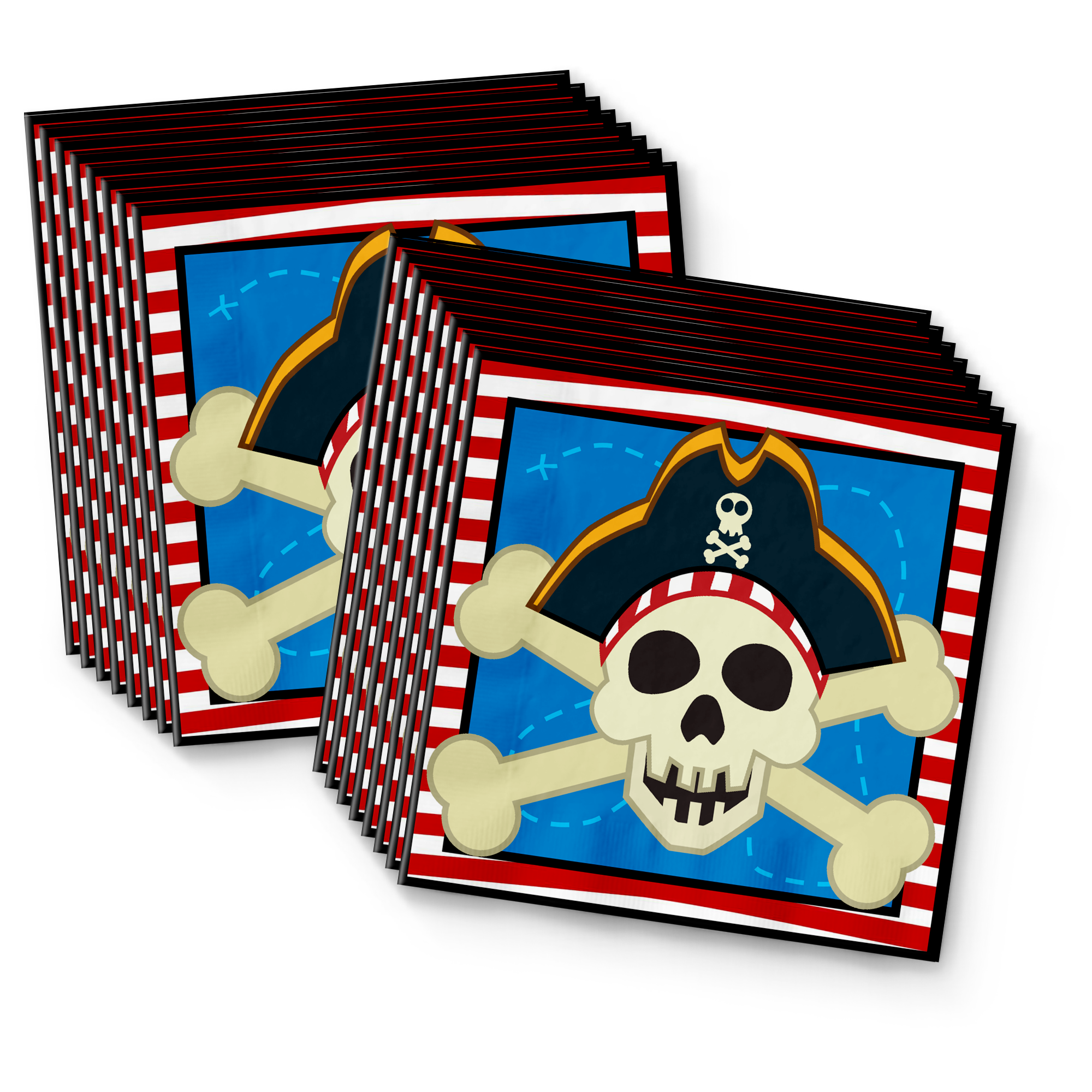 Pirate Ship Birthday Party Tableware Kit For 16 Guests - BirthdayGalore.com