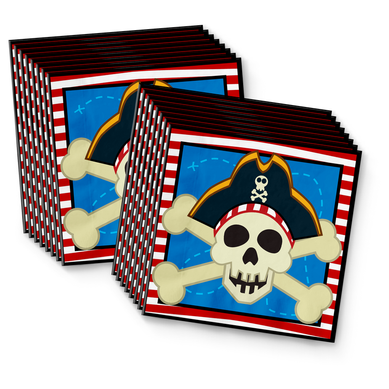 Pirate Ship Birthday Party Tableware Kit For 16 Guests - BirthdayGalore.com