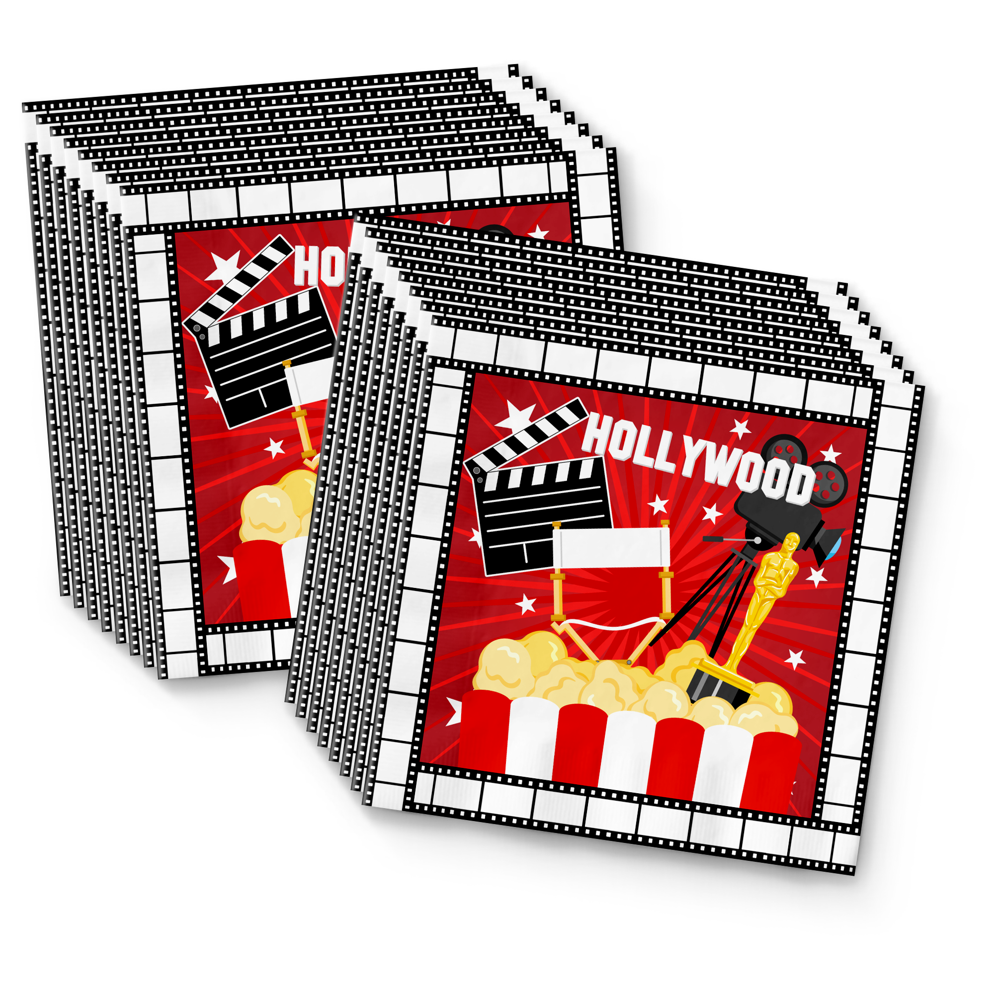 Hollywood Birthday Party Tableware Kit For 16 Guests - BirthdayGalore.com