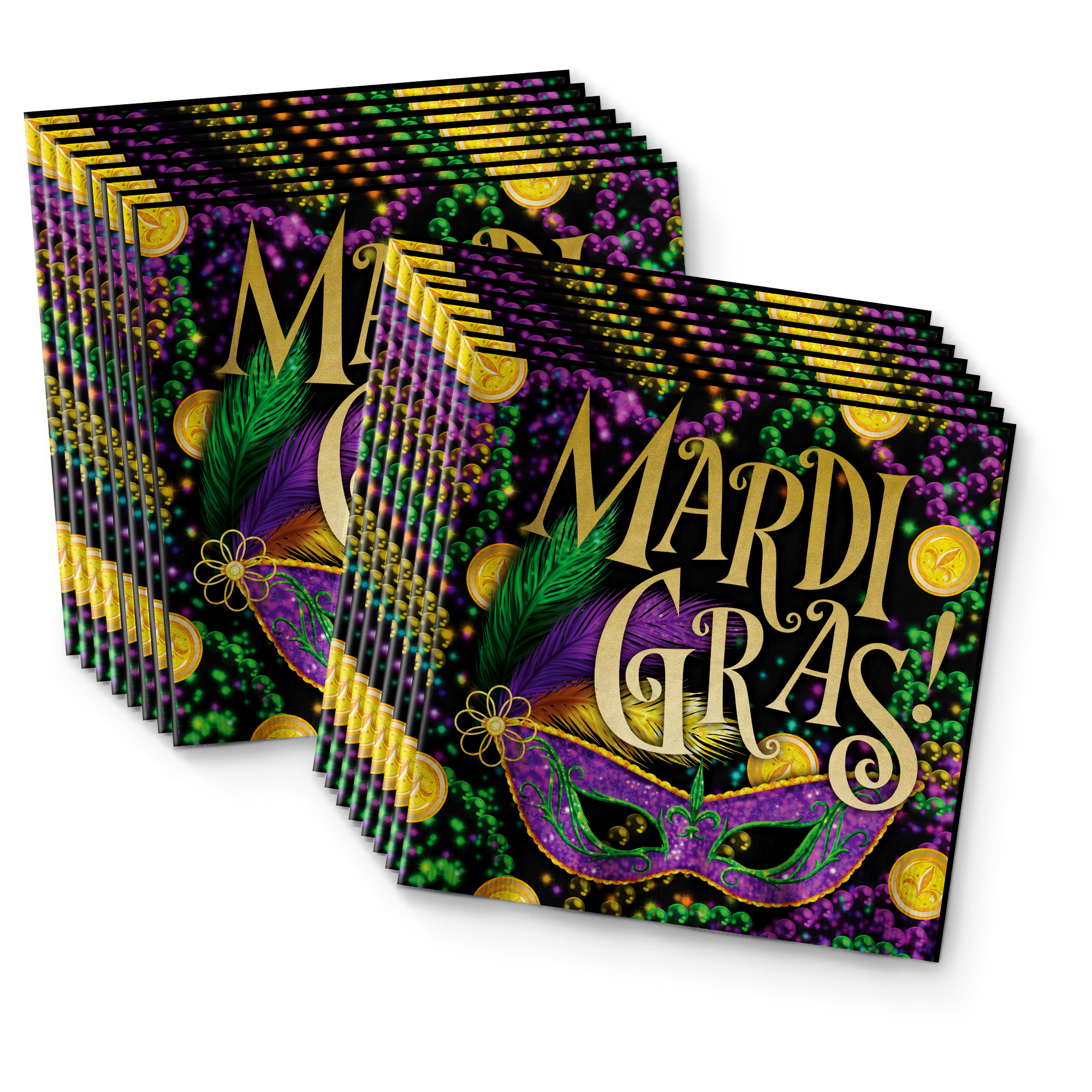 Mardi Gras Birthday Party Tableware Kit For 16 Guests