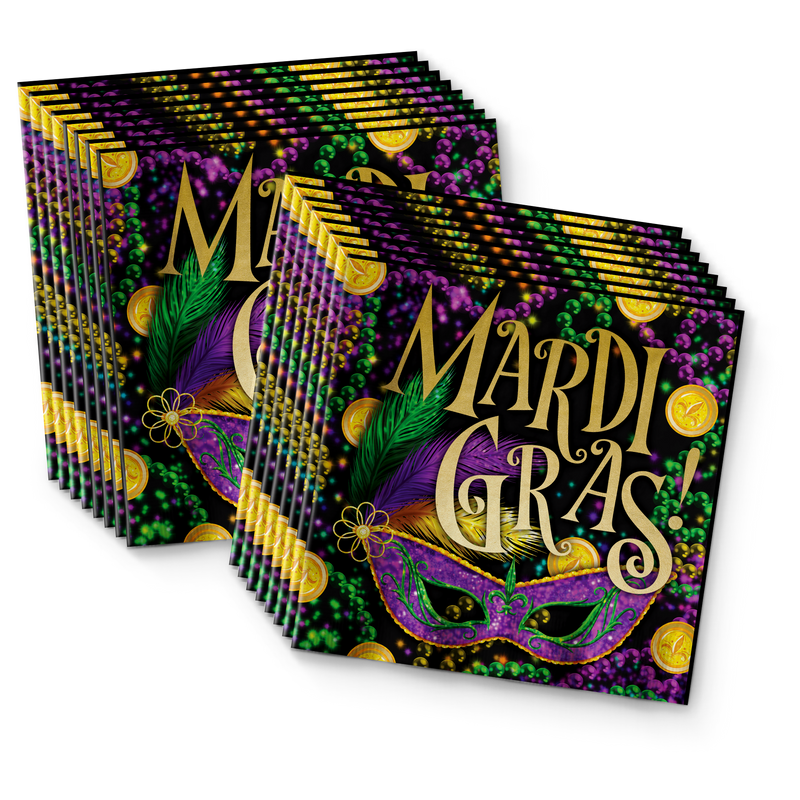 Mardi Gras Birthday Party Tableware Kit For 16 Guests