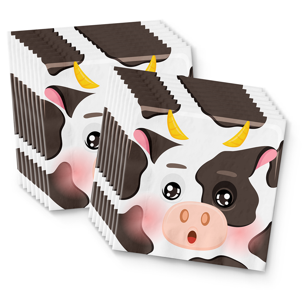 Cow Birthday Party Tableware Kit For 16 Guests - BirthdayGalore.com