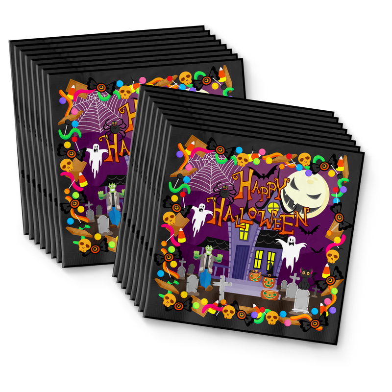 Halloween Party Tableware Kit For 16 Guests