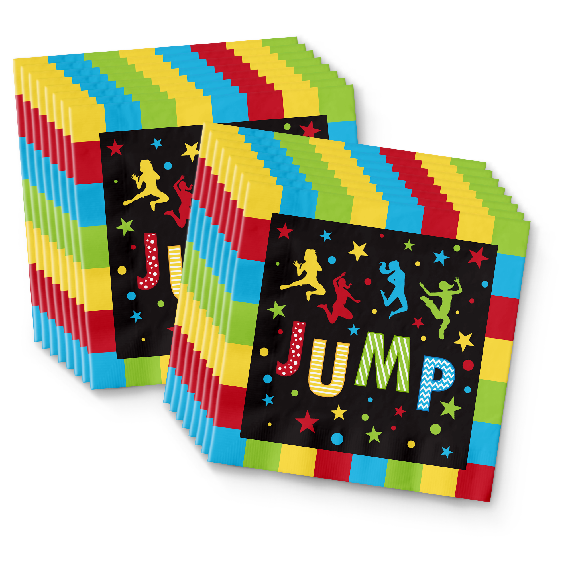 Jump! Birthday Party Tableware Kit For 16 Guests - BirthdayGalore.com