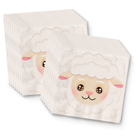 Sheep Birthday Party Tableware Kit For 16 Guests - BirthdayGalore.com