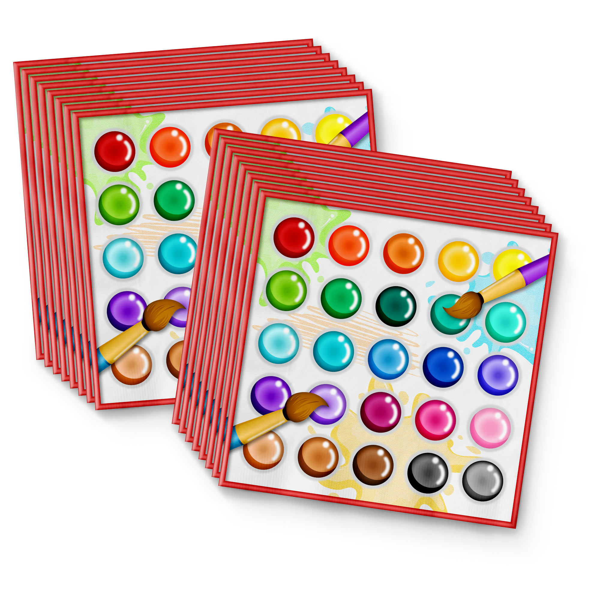 Little Artist Birthday Party Tableware Kit For 16 Guests - BirthdayGalore.com