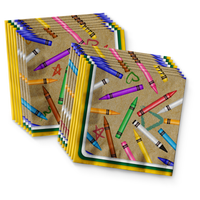 Crayon Birthday Party Tableware Kit For 16 Guests
