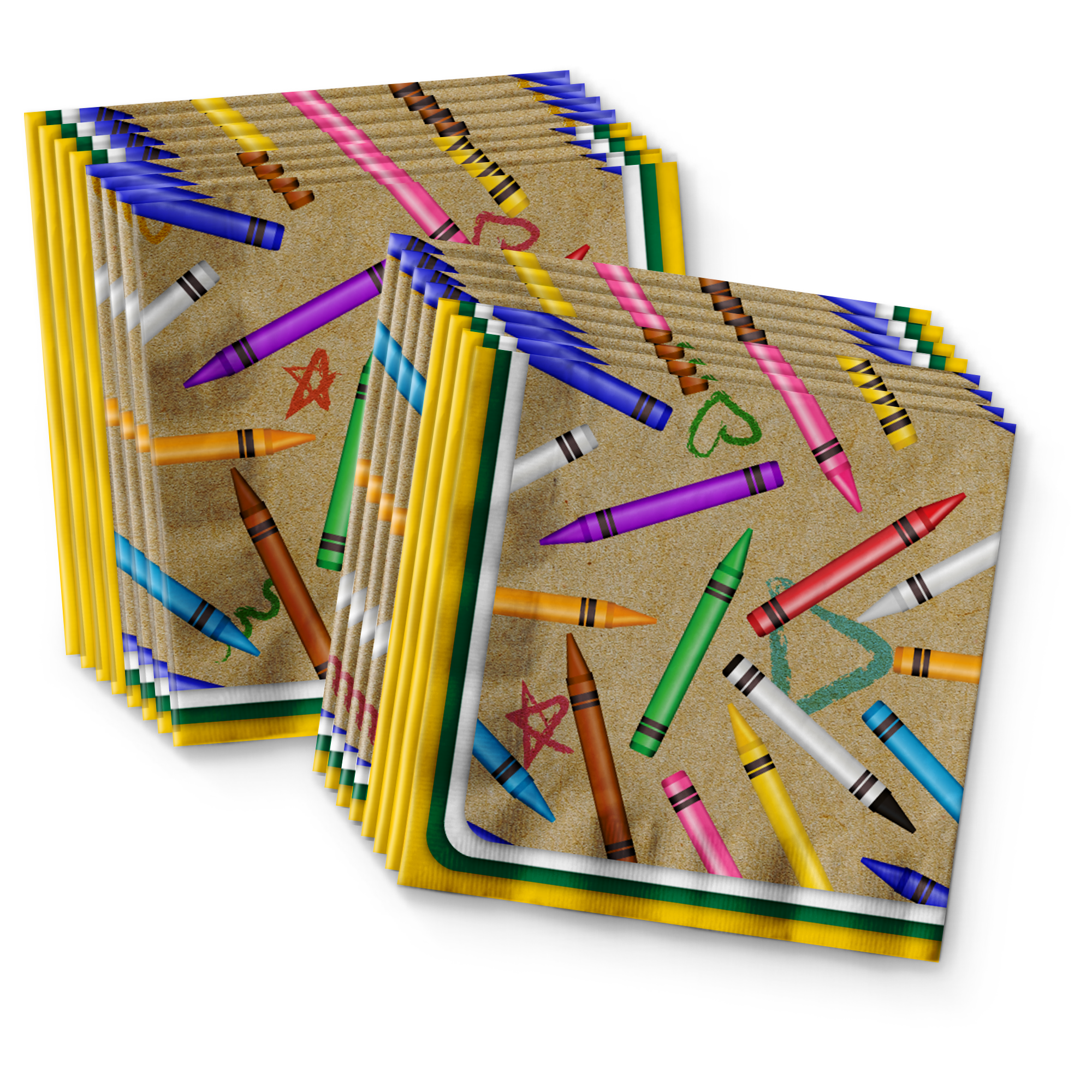 Crayon Birthday Party Tableware Kit For 16 Guests