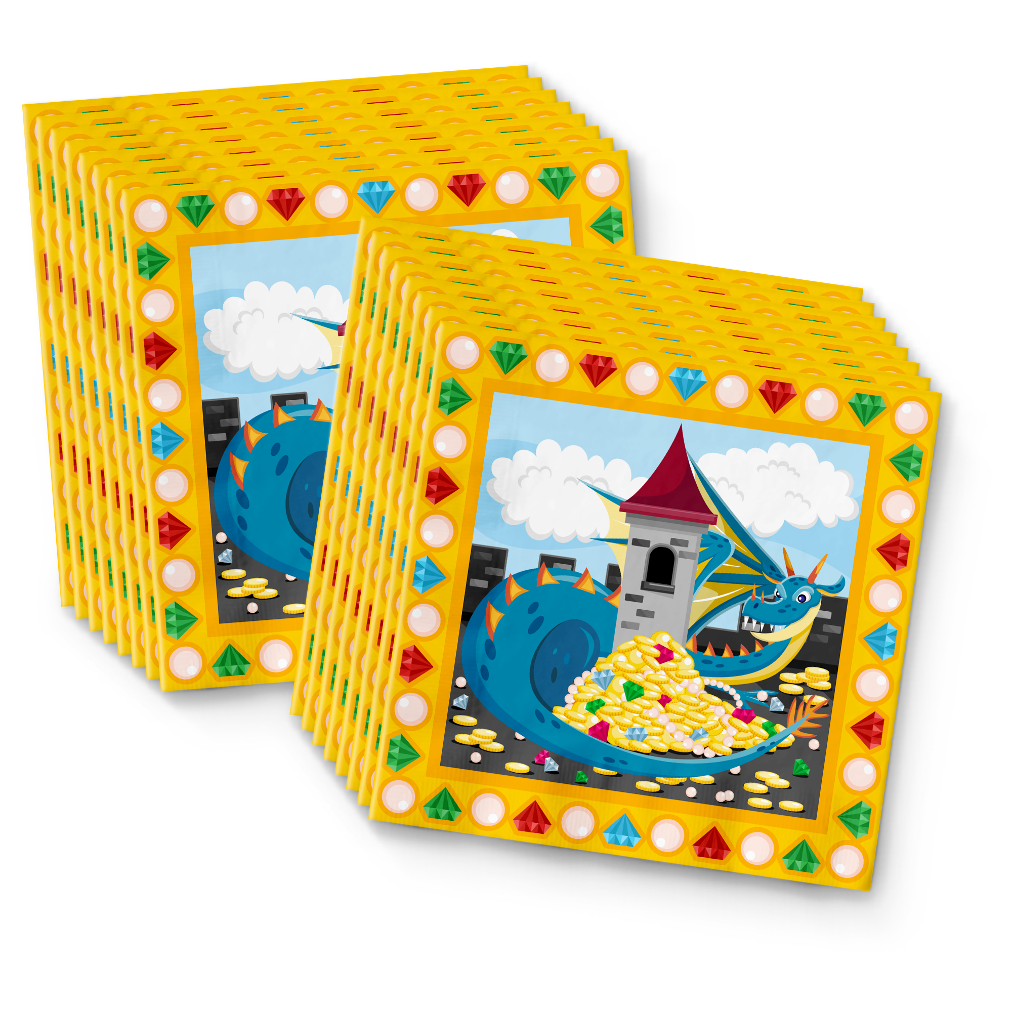 Mythical Dragon Birthday Party Tableware Kit For 16 Guests - BirthdayGalore.com