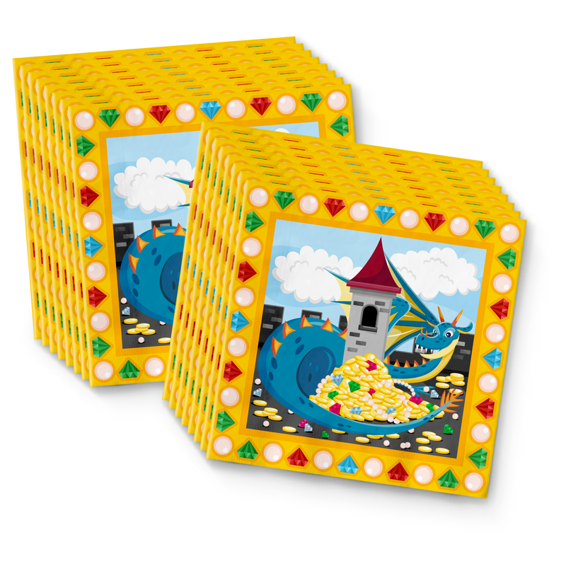 Mythical Dragon Birthday Party Tableware Kit For 16 Guests - BirthdayGalore.com