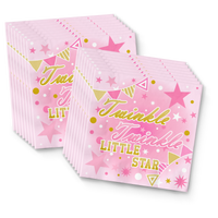 Pink Girl Twinkle Little Star Birthday Party Tableware Kit For 16 Guests - BirthdayGalore.com