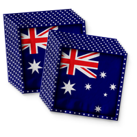 Australian Flag Birthday Party Tableware Kit For 16 Guests