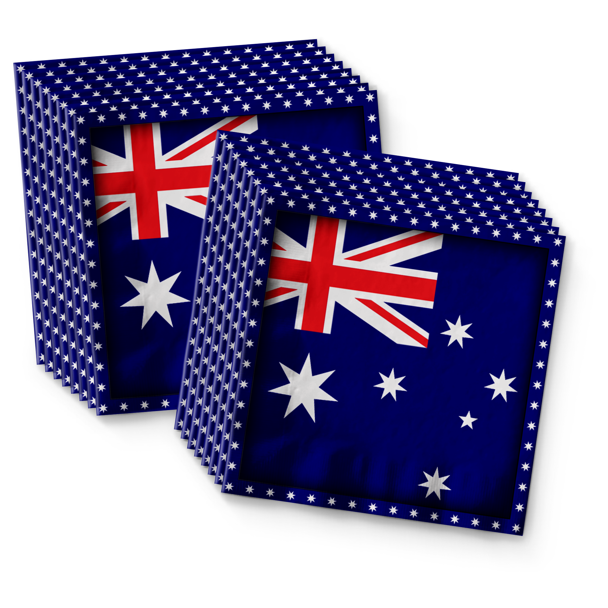 Australian Flag Birthday Party Tableware Kit For 16 Guests