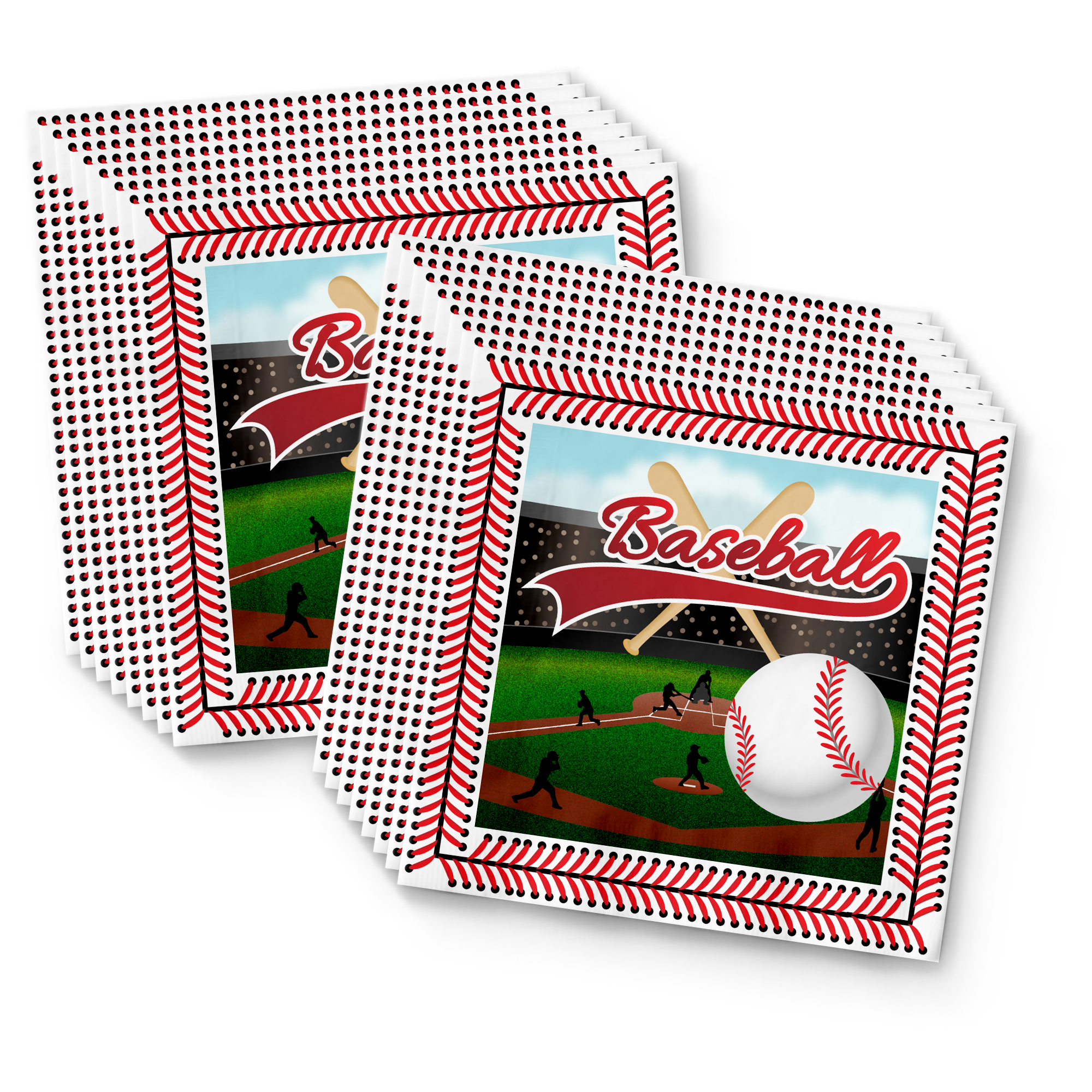 Baseball Birthday Party Tableware Kit For 16 Guests - BirthdayGalore.com