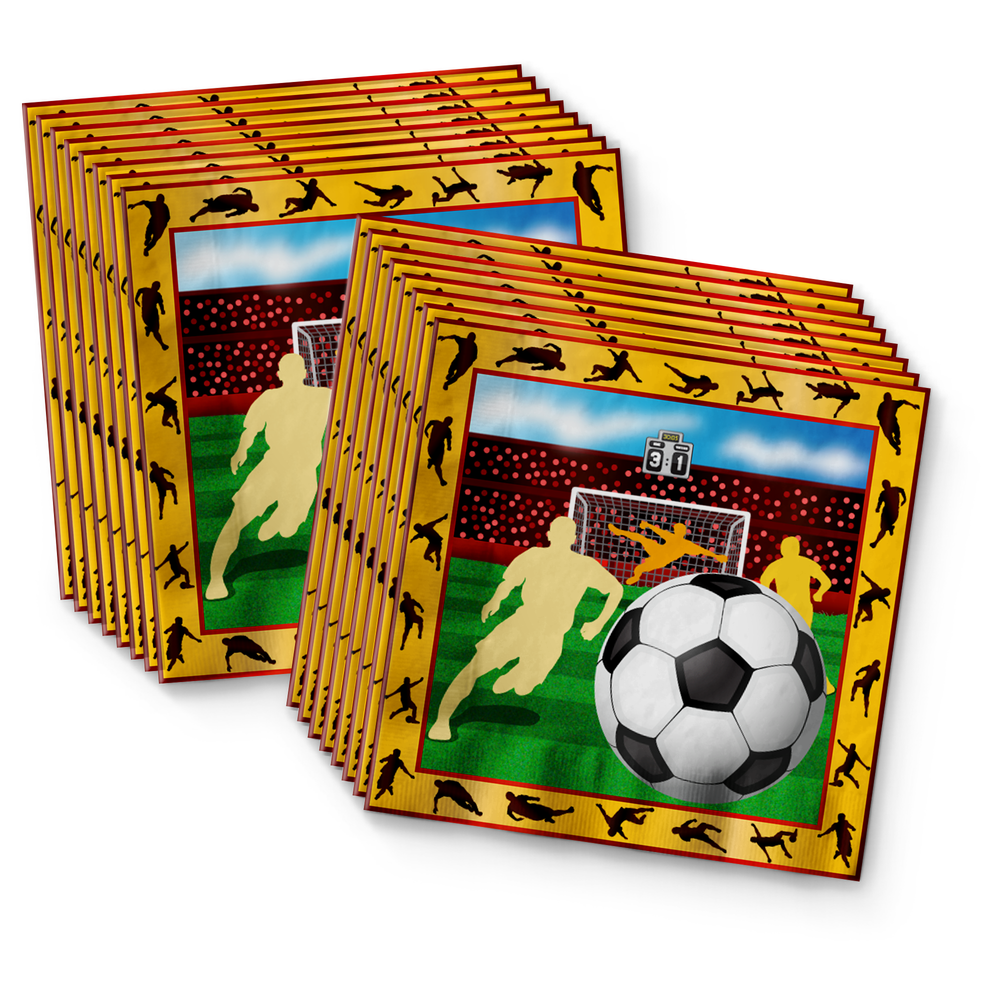 Soccer Birthday Party Tableware Kit For 16 Guests
