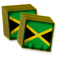 Jamaican Flag Birthday Party Tableware Kit For 16 Guests