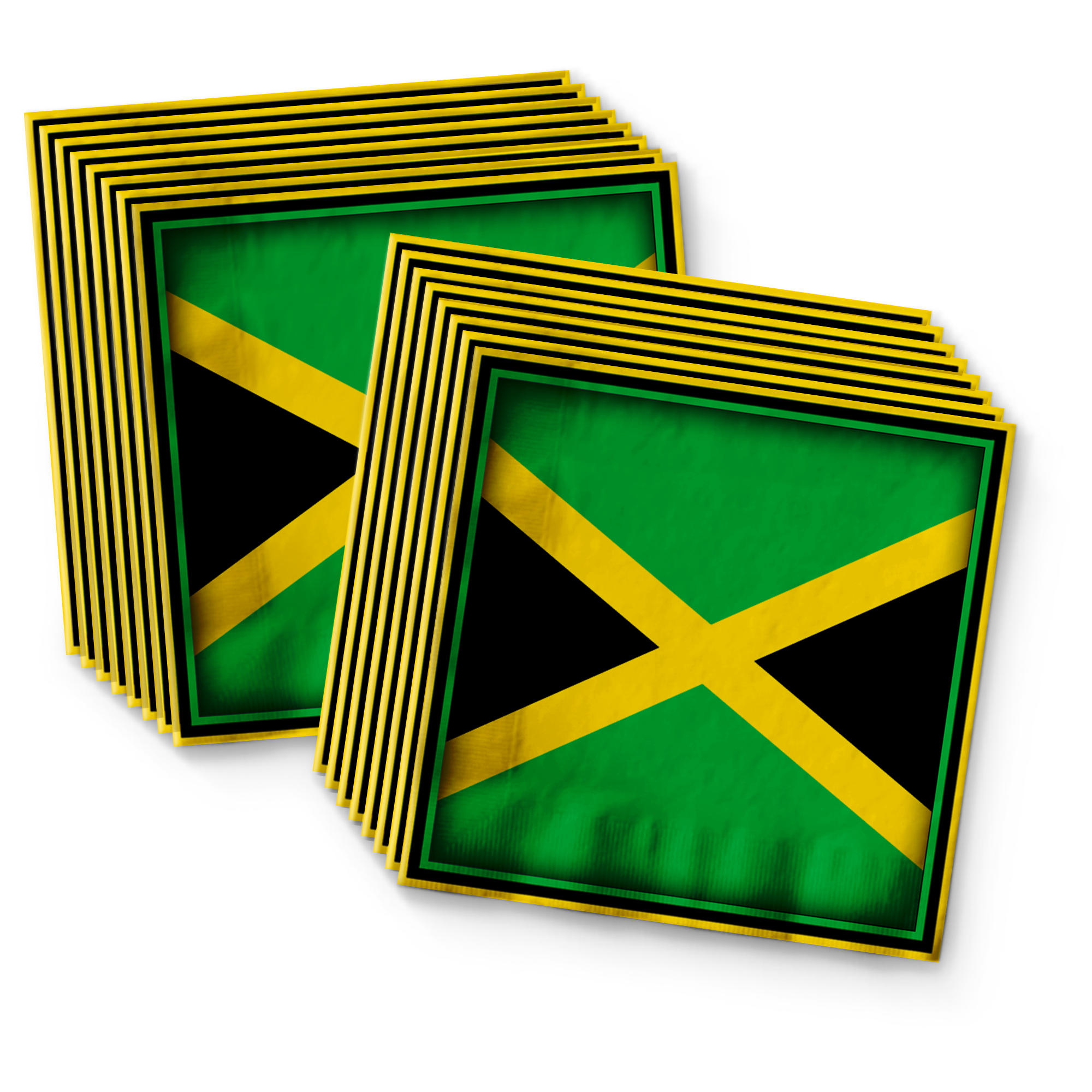 Jamaican Flag Birthday Party Tableware Kit For 16 Guests