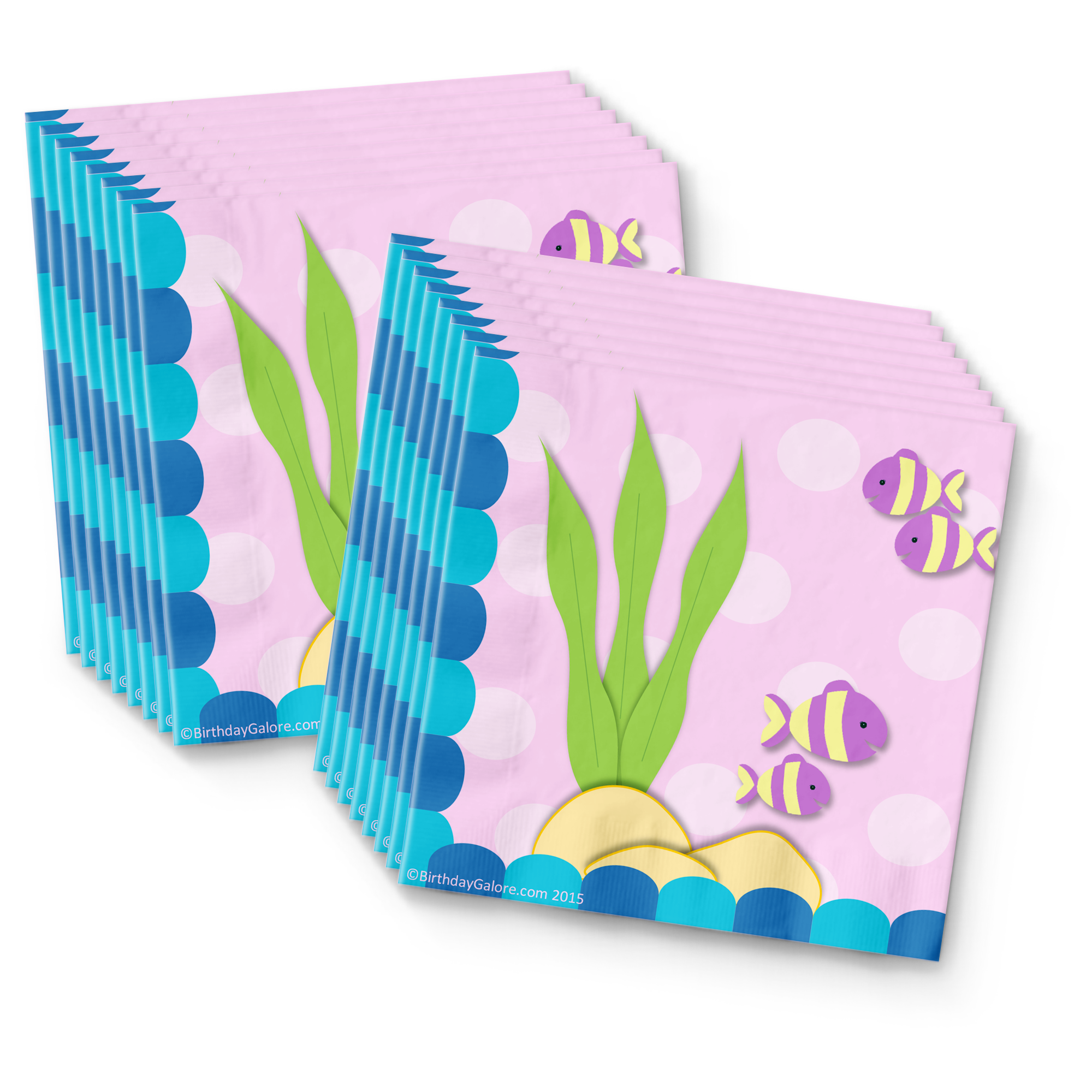 Mermaid Birthday Party Tableware Kit For 16 Guests - BirthdayGalore.com