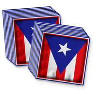 Puerto Rican Flag Birthday Party Tableware Kit For 16 Guests