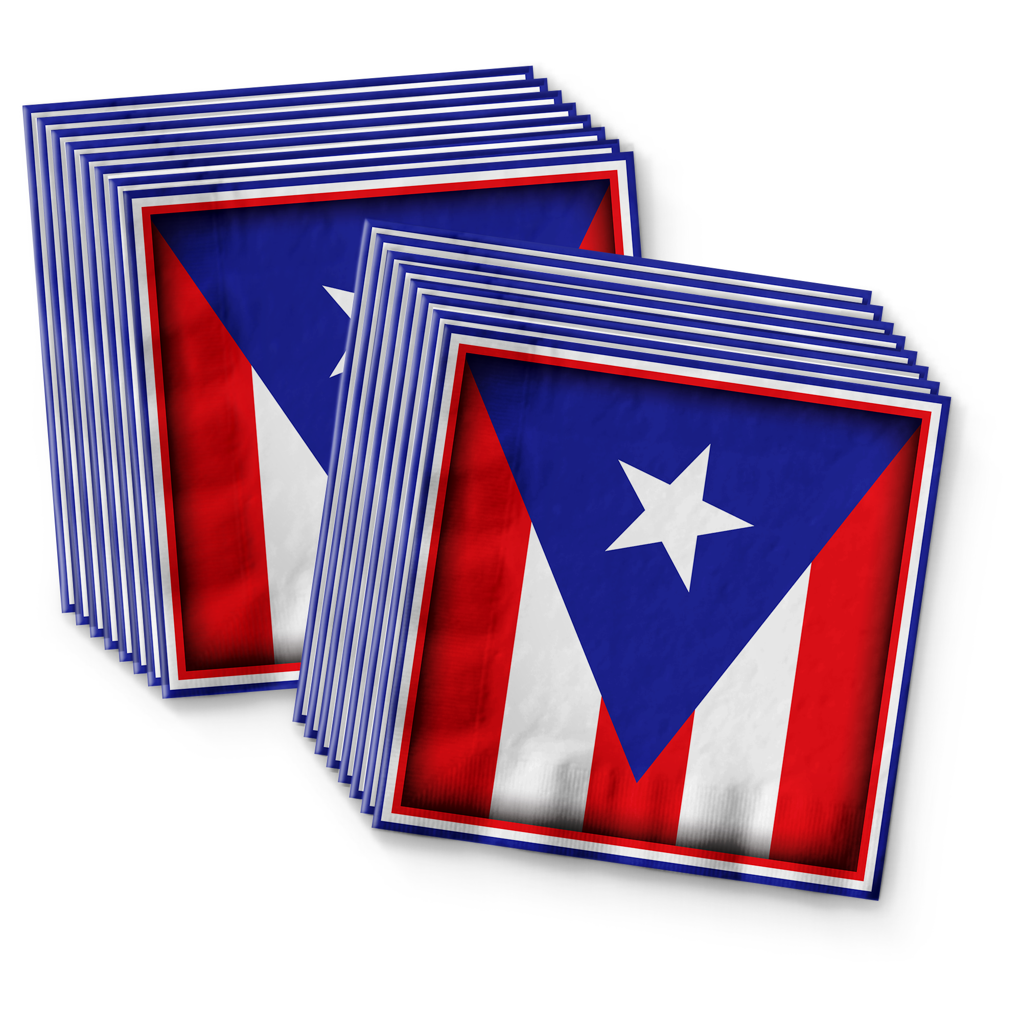 Puerto Rican Flag Birthday Party Tableware Kit For 16 Guests