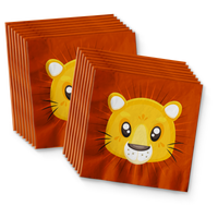 Lion Birthday Party Tableware Kit For 16 Guests