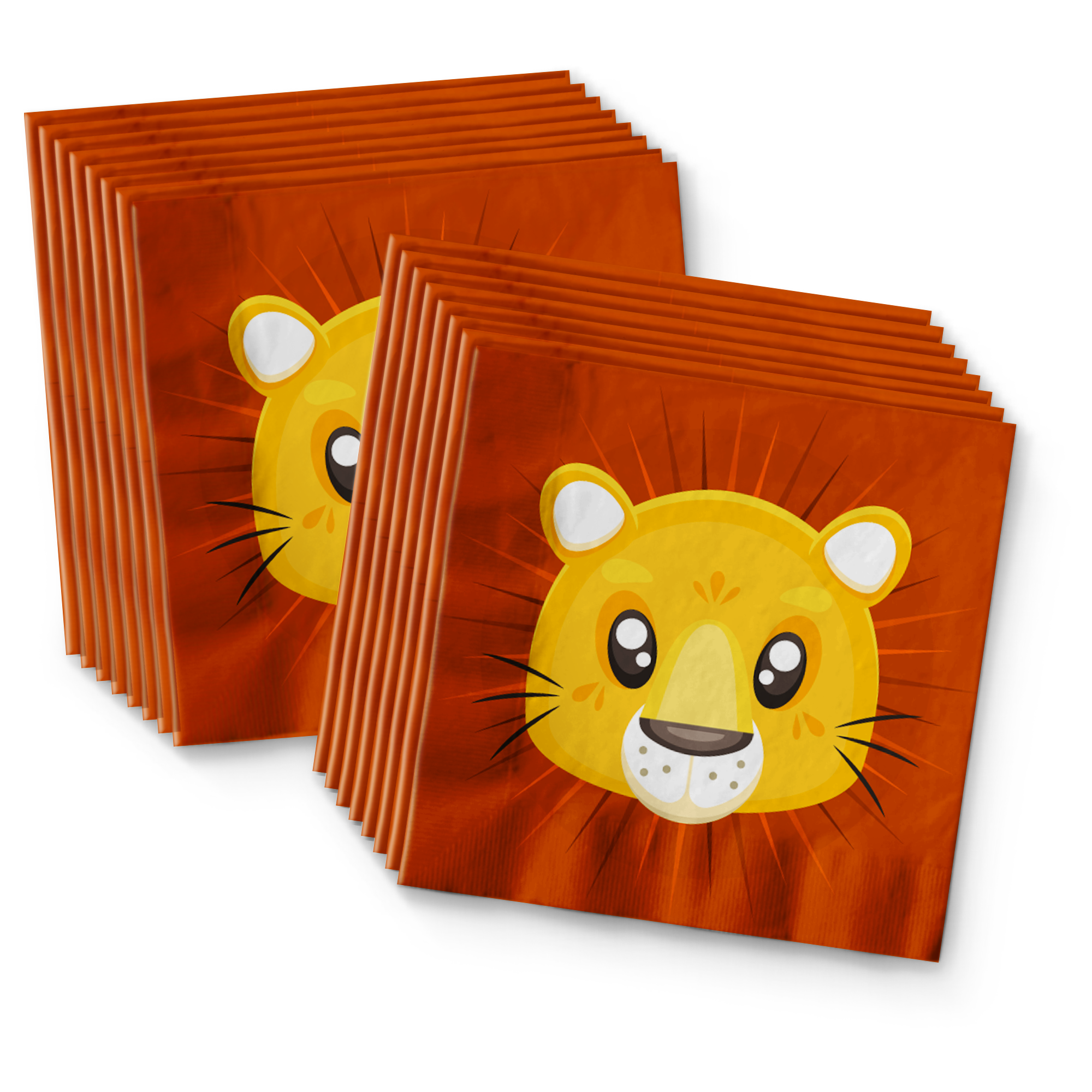 Lion Birthday Party Tableware Kit For 16 Guests