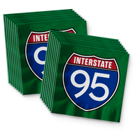 Tractor Trailer Birthday Party Tableware Kit For 16 Guests