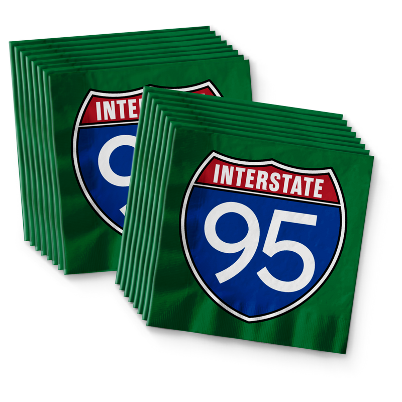 Tractor Trailer Birthday Party Tableware Kit For 16 Guests