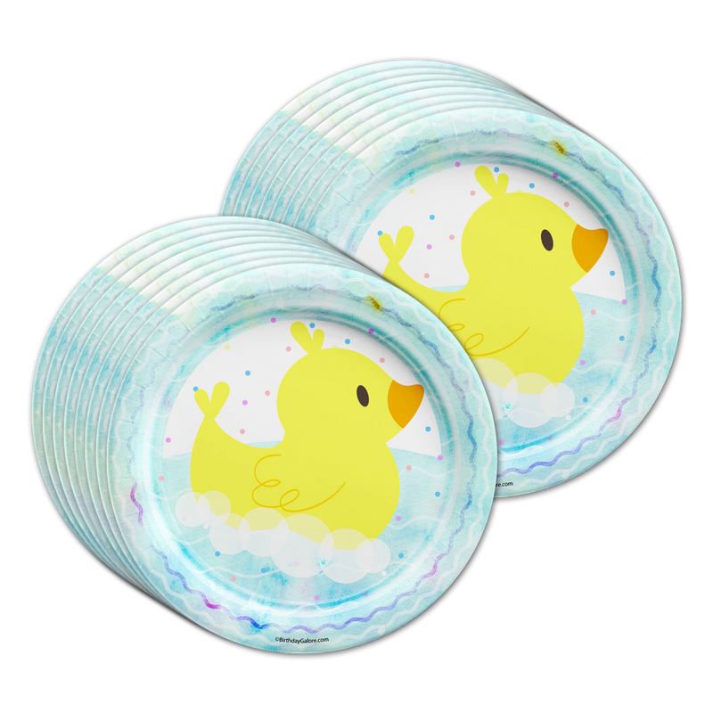 Rubber Ducky Birthday Party Tableware Kit For 16 Guests