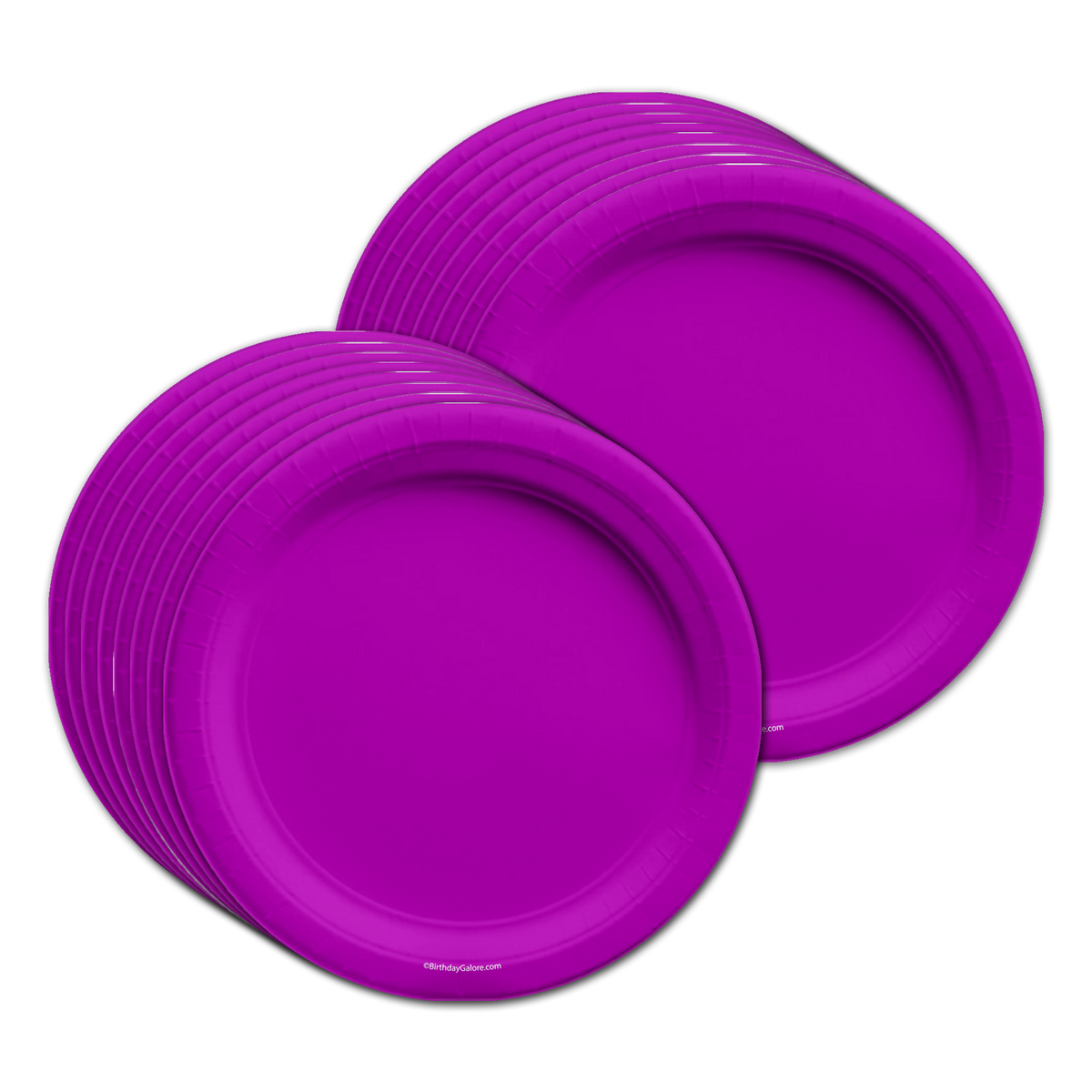 Solid Purple Birthday Party Tableware Kit For 16 Guests