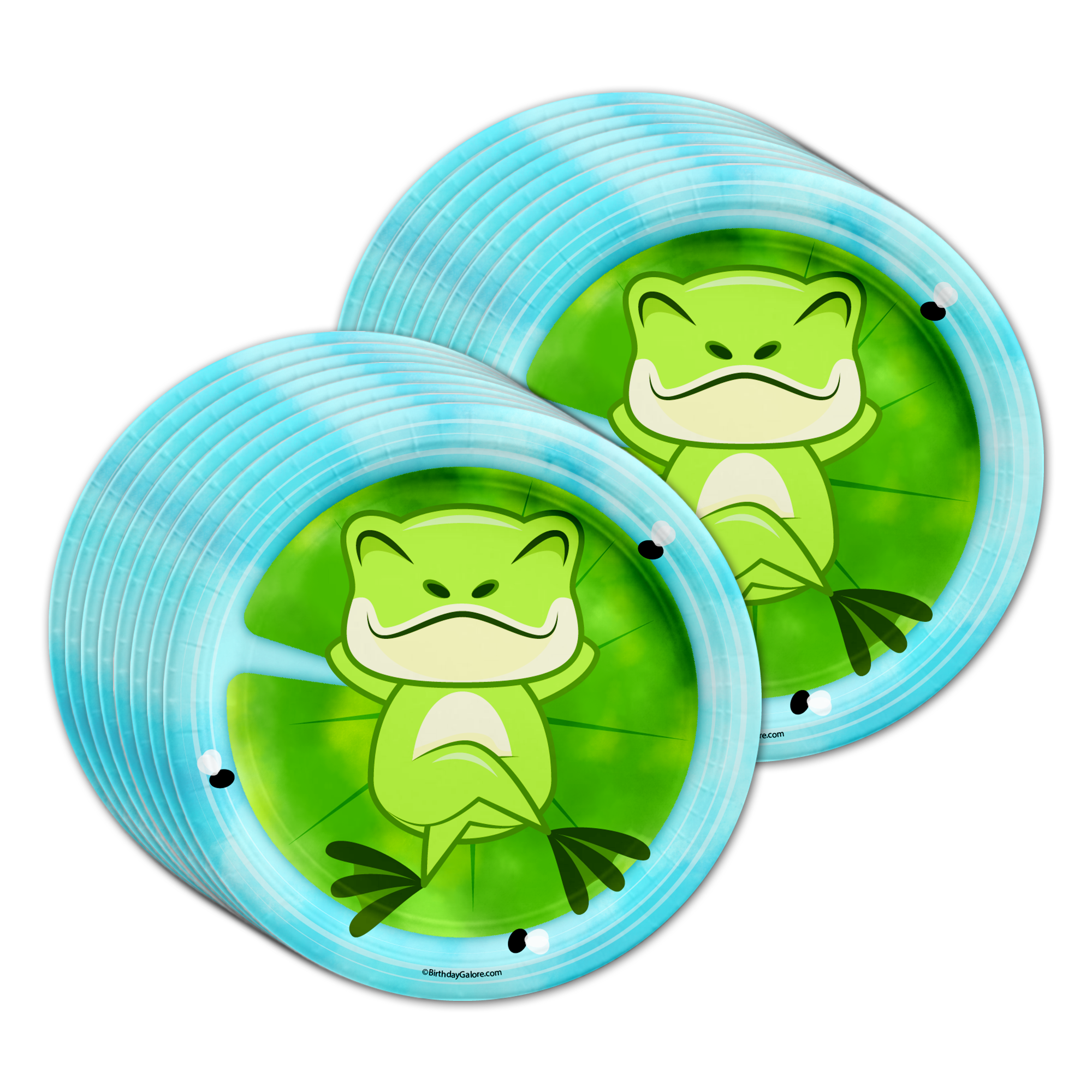 Frog Birthday Party Tableware Kit For 16 Guests