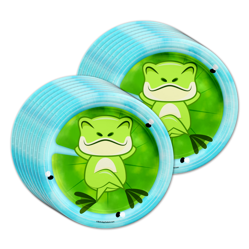 Frog Birthday Party Tableware Kit For 16 Guests