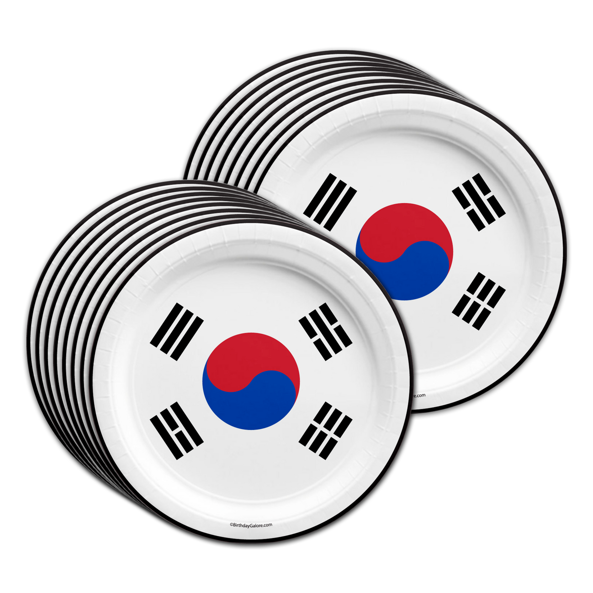 South Korean Flag Birthday Party Tableware Kit For 16 Guests