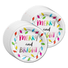 Merry and Bright Christmas Holiday Party Tableware Kit For 16 Guests