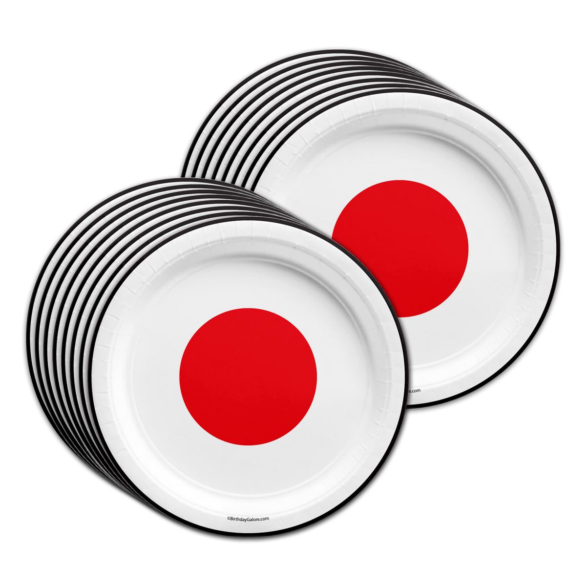 Japan Flag Birthday Party Tableware Kit For 16 Guests