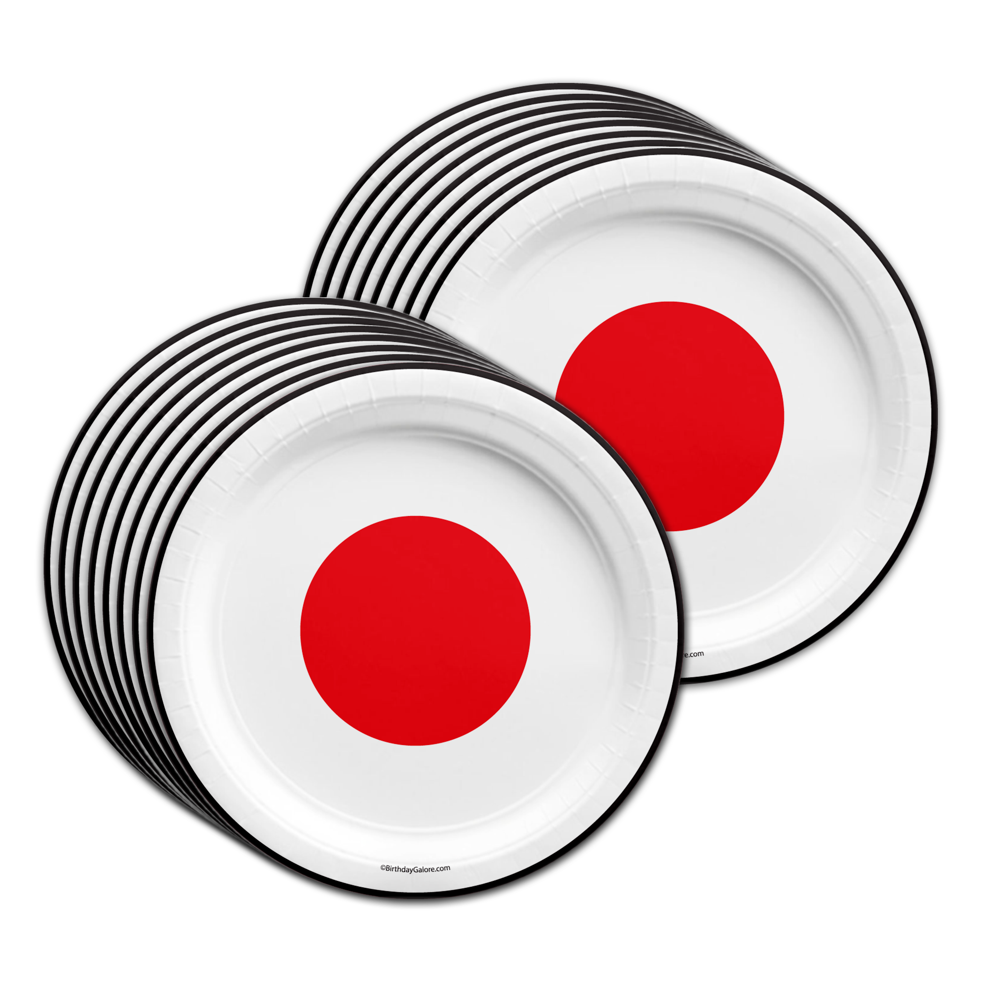 Japan Flag Birthday Party Tableware Kit For 16 Guests